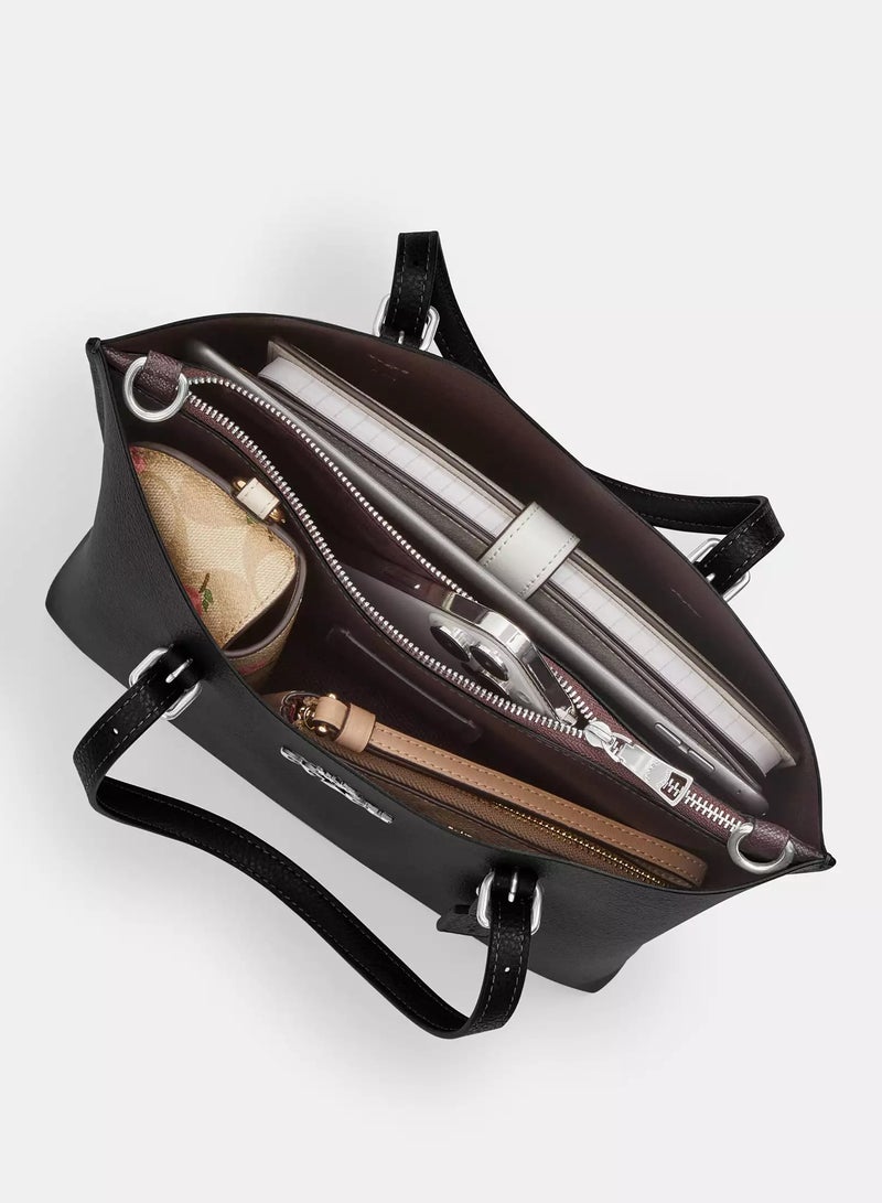 كوتش اوت ليت حقيبة يد Coach Mollie 25، حقيبة كتف نسائية، حقيبة يد نسائية، حقيبة توت نسائية، حقيبة كروس نسائية، حقيبة سفر نسائية، 25 سم - لون الجوز - أسود - Image 5